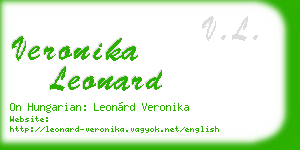 veronika leonard business card